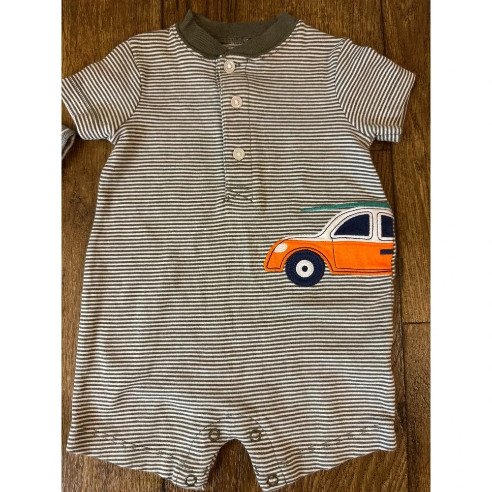 Carters Baby Boy Rompers 3 Months Summer Clothes Lot Outfits Shorts Car Baseball